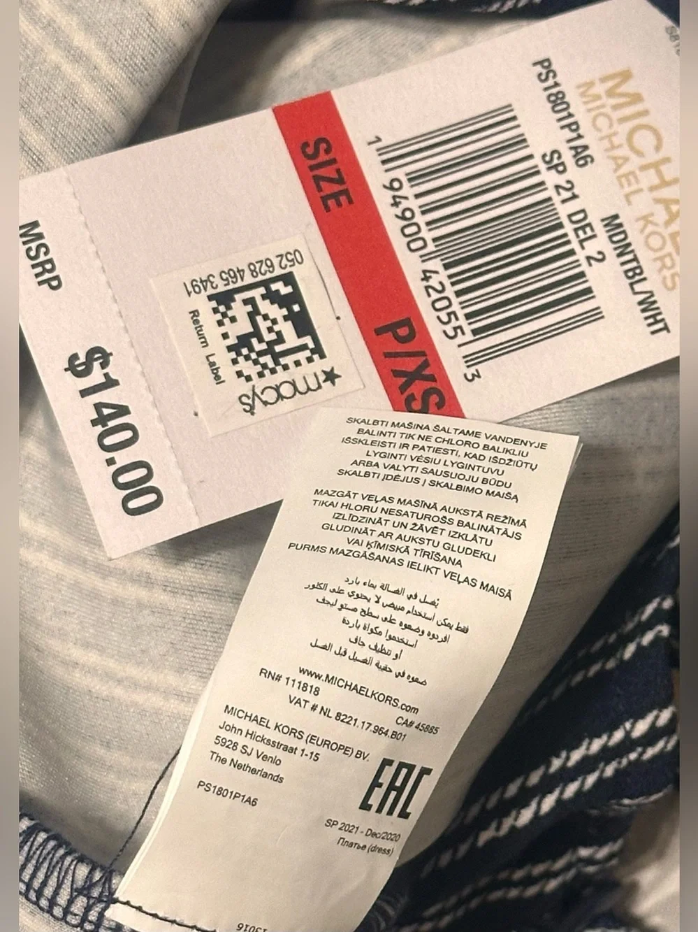 Michael Kors Striped Sleeveless Chain-trim jumpsuit